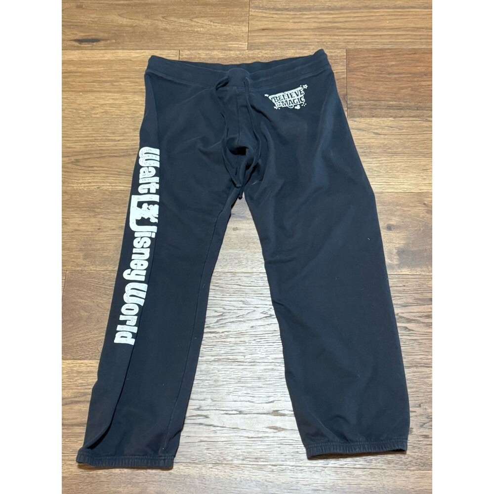 Disney Believe in Magic Walt Disney World Black Sweatpants Women’s Large